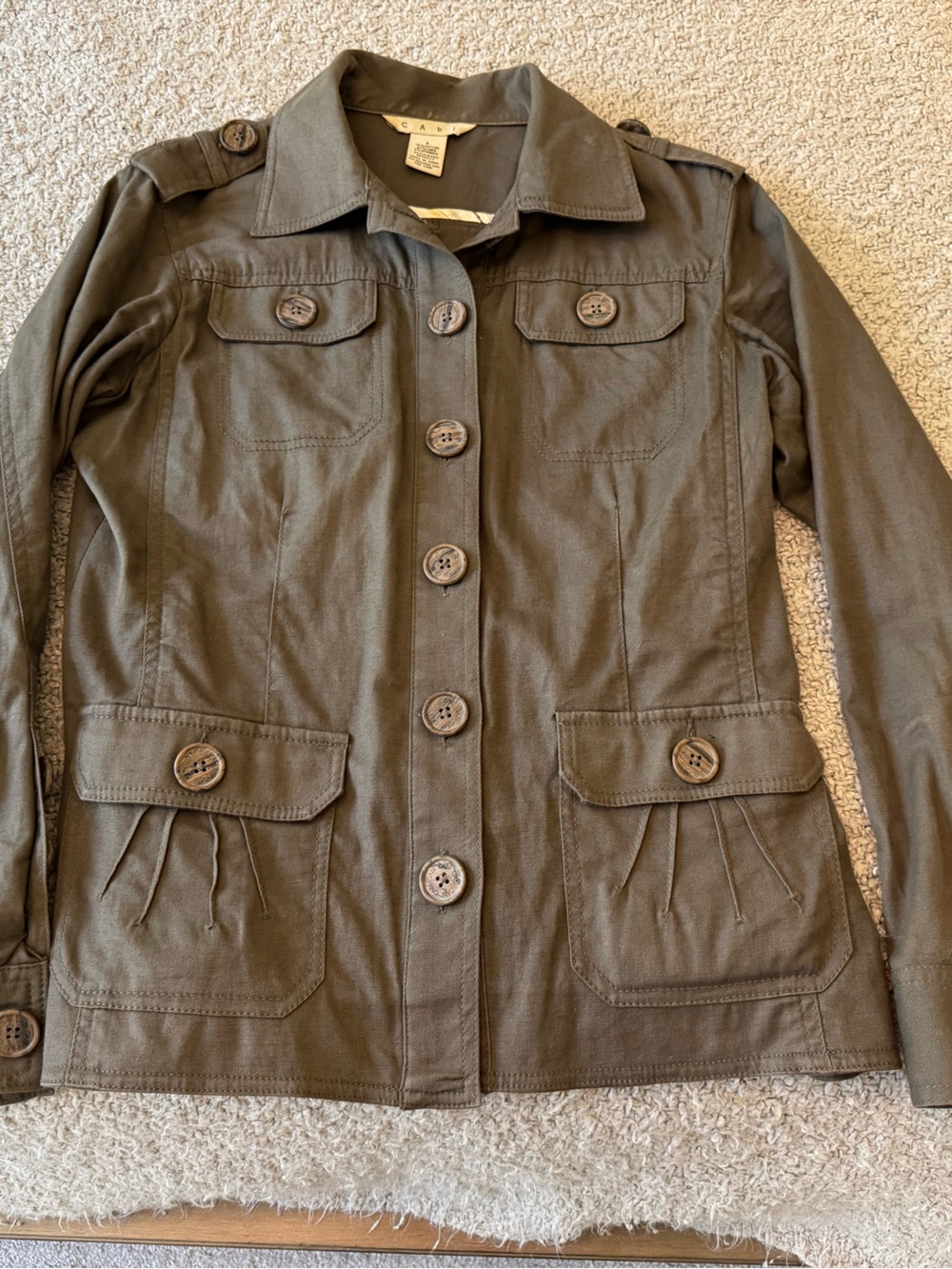 CAbi Men's Military Field Jacket in Olive